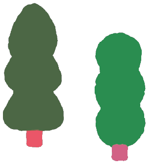 木2本のイラスト